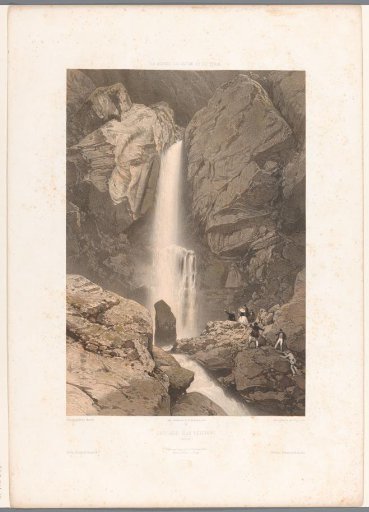 View of the Pélerins Waterfall
