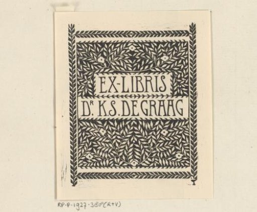 Ex Libris of K.S. de Graag