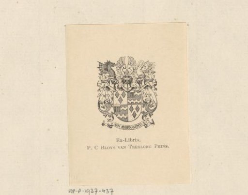 Ex libris of P.C. Bloys van Treslong Prince