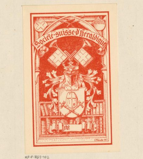 Ex libris of the Société Suisse d'Héraldique