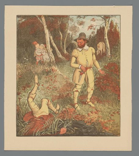 Man with Two Children in a Wood Killing a Man
