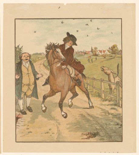 Man on a horse turns around towards a braying donkey