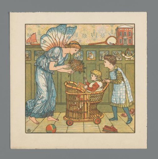 Fairy Giving Flowers to a Child