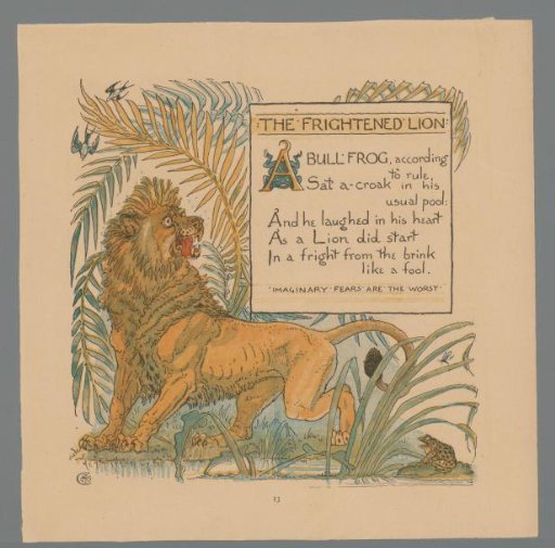 Lion and tree frog