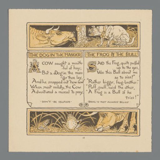 Dog, cow, and frogs