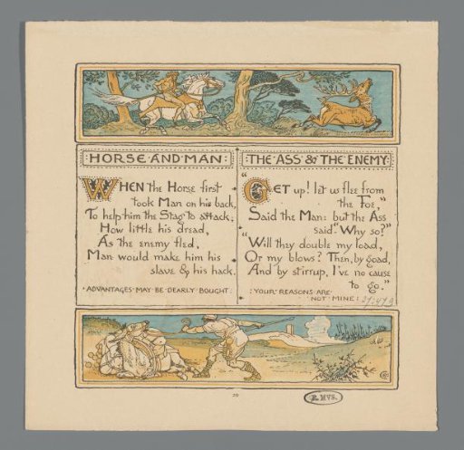 Hunter and man with a donkey