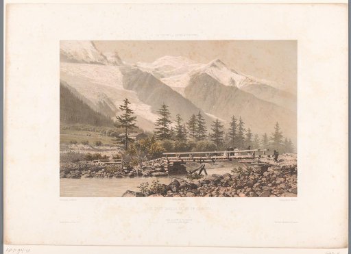 View of the valley of Chamonix with the Arve River
