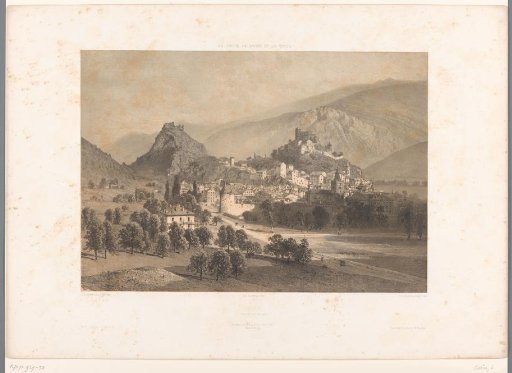 View of Sion in the valley of the Rhône