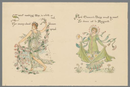 Two figures in plant costume