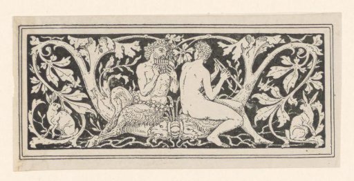 Satyr with panpipes and man with an aulos