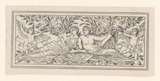 Two recumbent figures and two putti