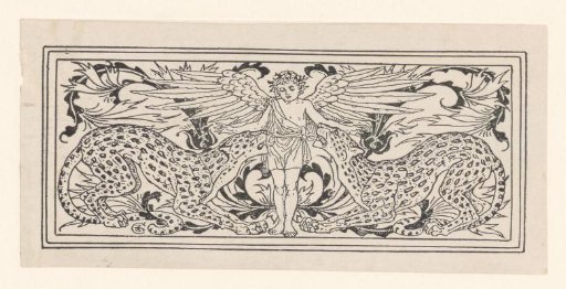 Angel with two panthers