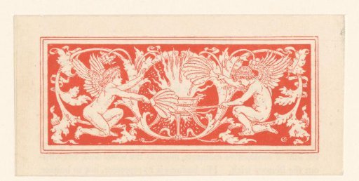 Two putti at a fire basket