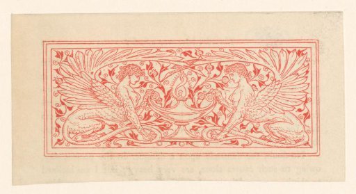 Two sphinxes at a lamp