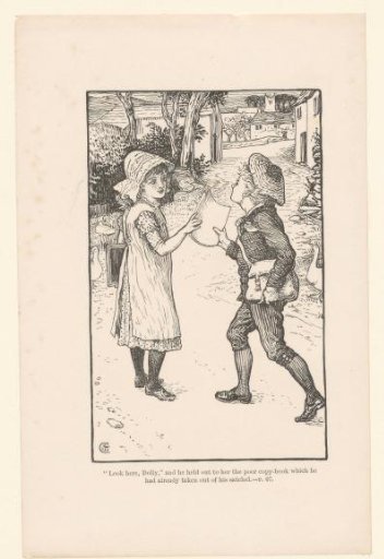 Gratian gives Dolly a book