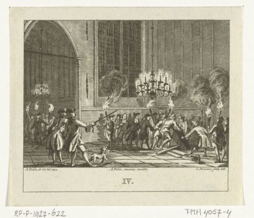 Funeral of Daniël Raap by night in the Oude Kerk in Amsterdam in 1754