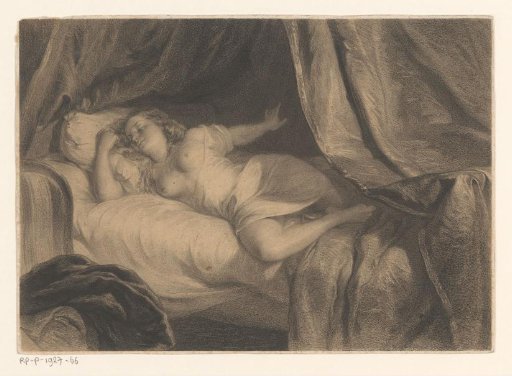 Half-Naked Sleeping Young Woman
