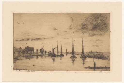 Sailing Ships on the Nederrijn at Onderlangs in Arnhem