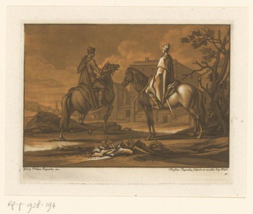Two riders in cloaks