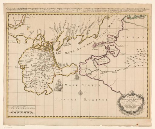 Map of the Crimea during the Russo-Turkish War (1735–1739)