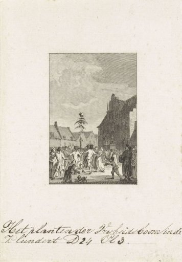 Raising of a liberty tree at Klundert, 1793
