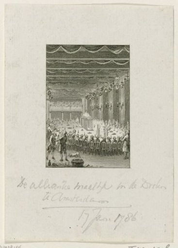 Alliance dinner in Amsterdam, 1786