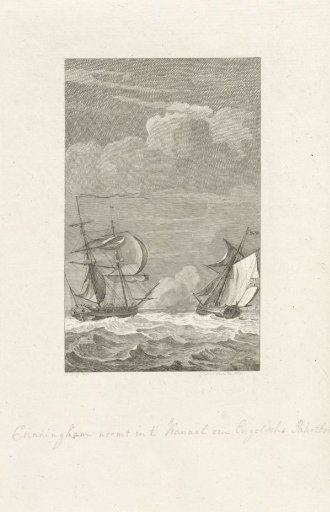 American Privateer Cunningham Captures an English Ship, 1777