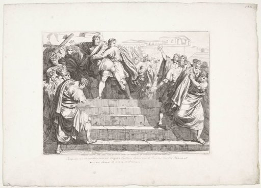 Tarquinius Throws Tullius from the Steps of the Capitol