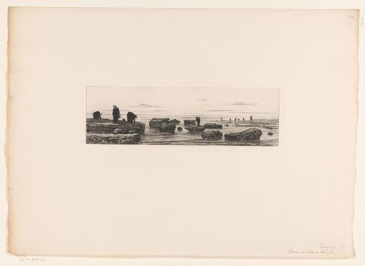 Fishermen on the coast of Normandy