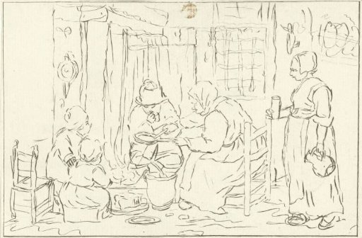 Farmhouse interior with a cake baker
