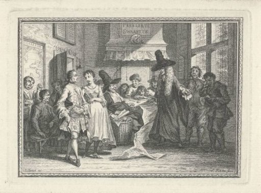 Married couple at the village court of Puiterveen