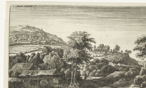 Watermill at the foot of a hill