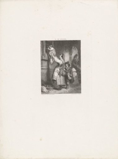 A woman with a child at a prison