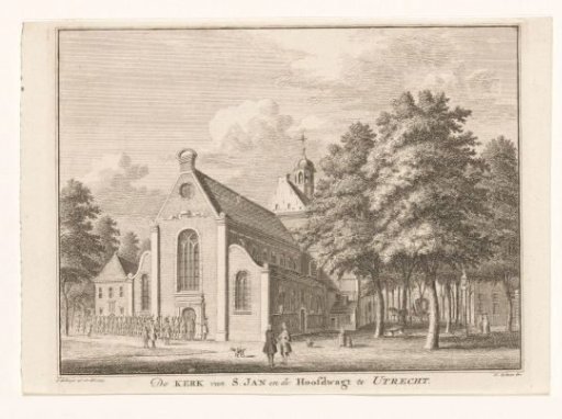 View of the Janskerk and the guard in Utrecht