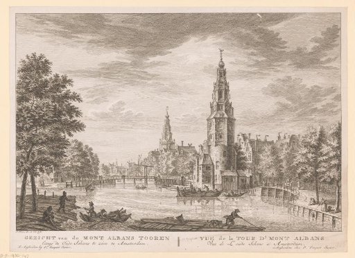 View of the Montelbaanstoren in Amsterdam