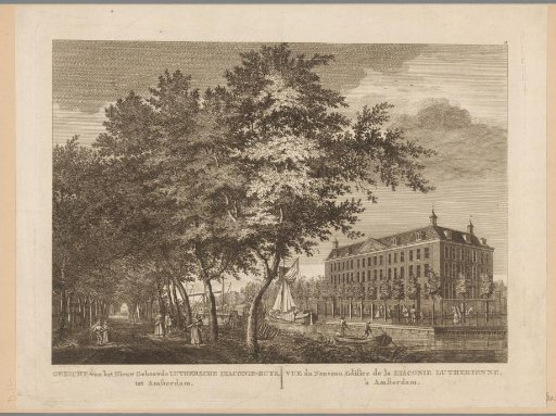 View of the Lutheran Deacon's House in Amsterdam seen from the Nieuwe Keizersgracht