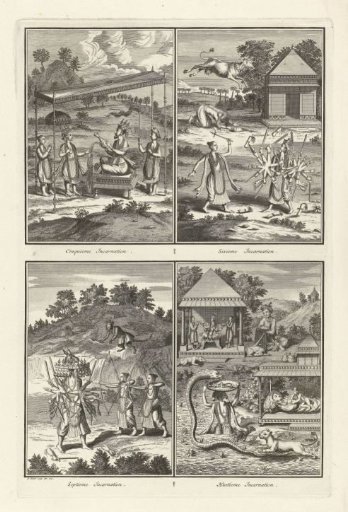 Representations of the incarnations of the Indian god Vishnu