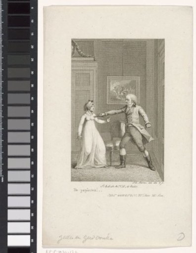 Man with a pistol beside a woman