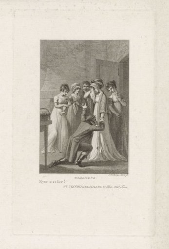 Man kissing the hand of a weeping woman