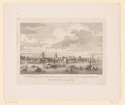 View of Amsterdam from the Buiten-Amstel, 1650