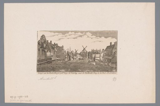 View of a Canal Towards the Stadlanderbrug and Amsterdam