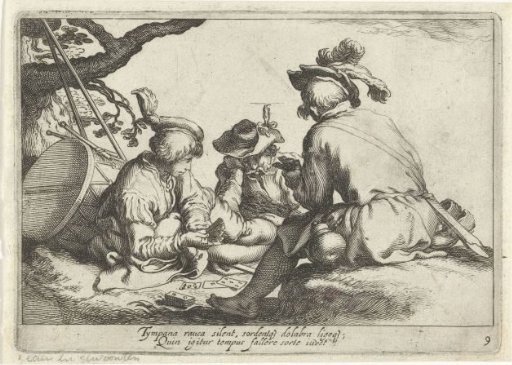 Soldiers playing cards