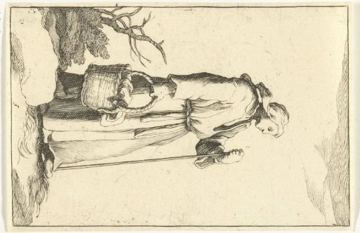 Young walking peasant woman