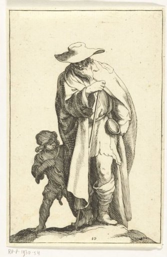 Old beggar and a boy