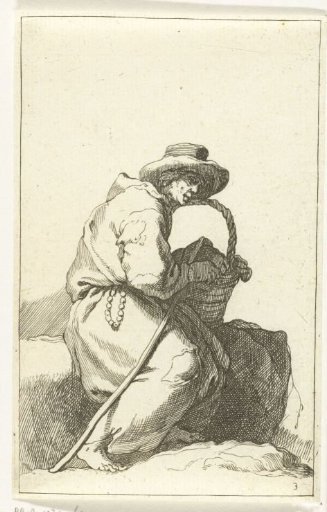 Seated farmer