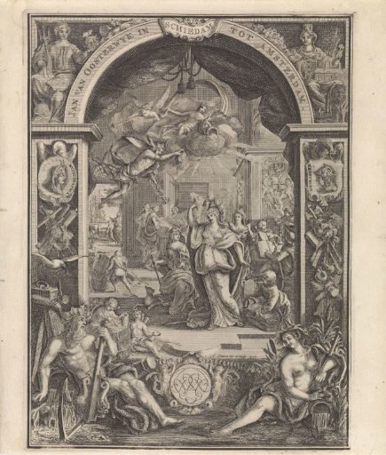 Allegorical representation of the trade in woven fabrics