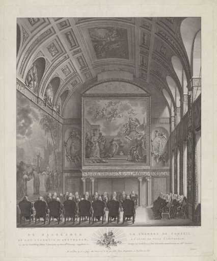 Council Chamber in the Town Hall in Amsterdam