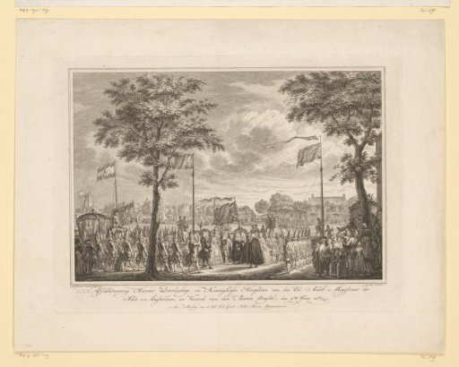Farewell of William V and his spouse at the Buiten Amstel, 1768
