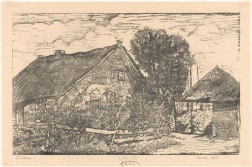 Farmhouse with hay barn