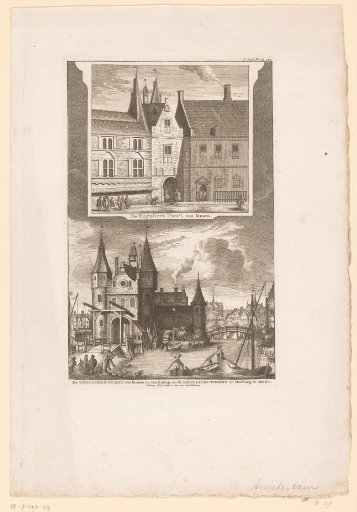 Views of the exterior and interior of the Regulierspoort in Amsterdam